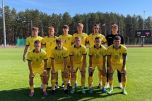 Vaikinų U19 futbolo rinktinė antrąsias kontrolines rungtynes baigė lygiosiomis
