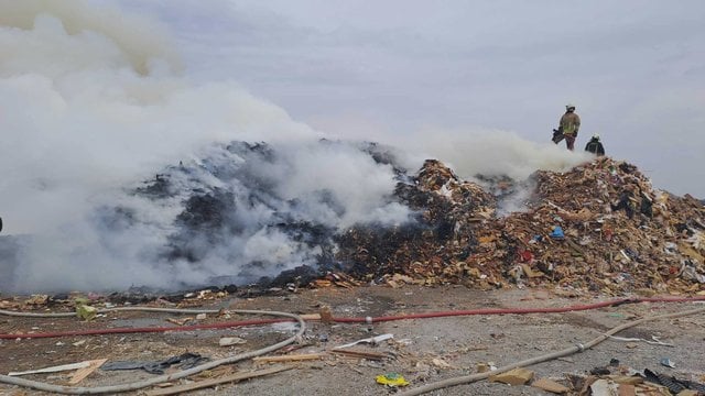 Po gaisro Kauno r. Lapių sąvartyne – rekomendacija gyventojams