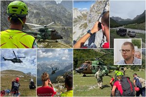 Albanijoje dingus lietuviui – žinia iš gelbėjimo tarnybų: paieška sustabdyta, kadruose užfiksuota įtempta operacija