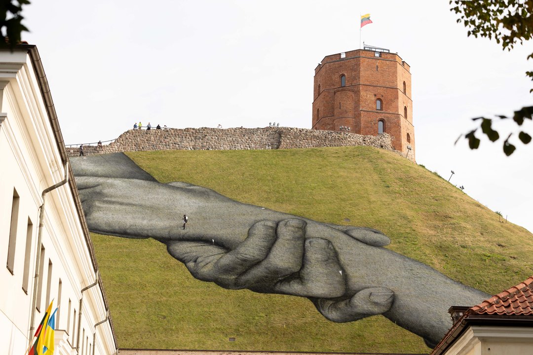 Ant Gedimino kalno šlaito – įspūdinga freska.<br> T. Bauro nuotr.