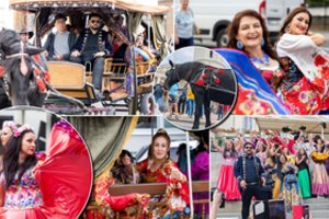 Vilniaus centre – žirgai, karietos ir spalvingi šokiai: triukšmingai prasidėjo romų bendruomenės šventė