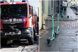 Kaune degė sankryžoje stovėję du „Bolt“ paspirtukai