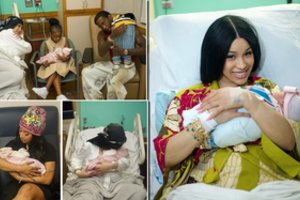 Po skyrybų su vyru ant rankų sūpuoja mažylę: Cardi B trečią kartą tapo mama