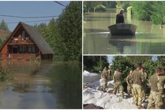 Potvyniai jau pasiekė Vengriją: šimtai karių toliau pluša, kad išvengtų didesnių padarinių