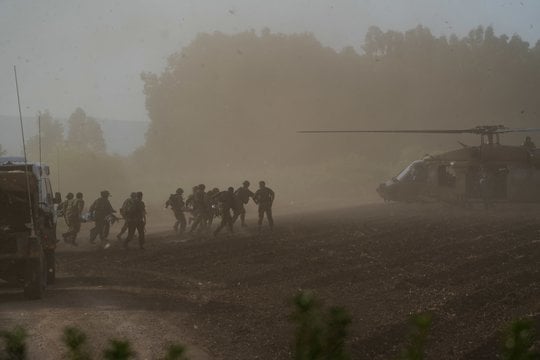 Izraelio kariai pasienyje su Libanu.