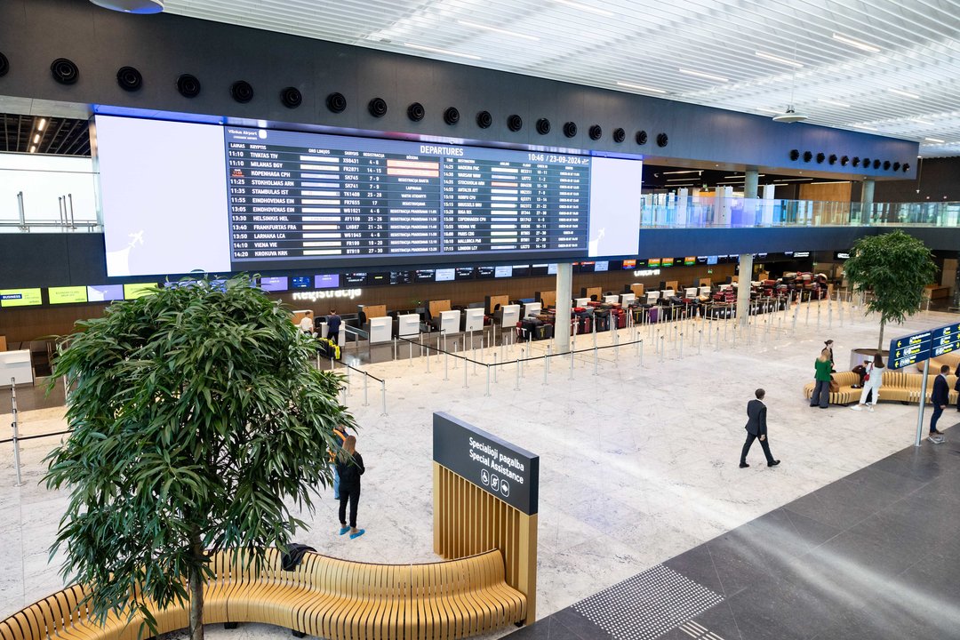 Naujasis Vilniaus oro uosto išvykimo terminalas.<br> T.Bauro nuotr.