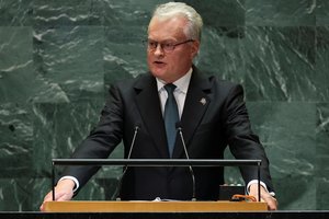 G. Nausėdos kalbos metu – Rusijos ambasadoriaus akibrokštas: demonstratyviai paliko salę