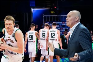 Tautiečių baimės dėl R. Kurtinaičio nesuprantantis T. Purlys su pykčiu pažvelgė į maištaujančius Lietuvos krepšininkus