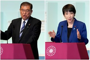 Galutiniame Japonijos valdančiosios partijos lyderio rinkimų ture susirems Sh. Ishiba ir S. Takaichi