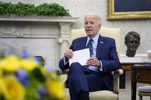 Iš J. Bideno – skambus pareiškimas apie karą Ukrainoje