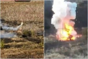 Liepsna iš dangaus: ukrainiečiai pirmą kartą rusų tanko sunaikinimui panaudojo tokį ginklą