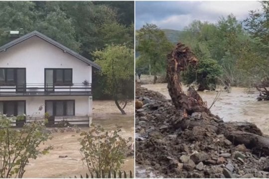 Parodė, kaip atrodo Bosnijos miestas po katastrofiškų liūčių: dešimtys žmonių laikomi dingusiais