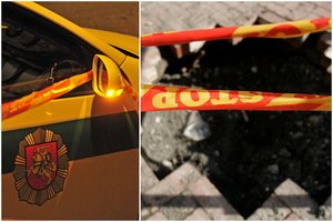 Lentvaryje susprogdintos šaligatvio plytelės: žmonės nenukentėjo, policija pradėjo tyrimą