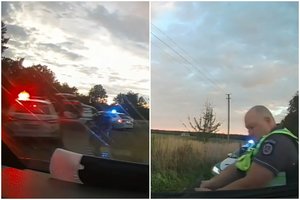 Policija paviešino vaizdo įrašą, kaip Šilutės rajone pareigūnai šaudė į bėglio padangas