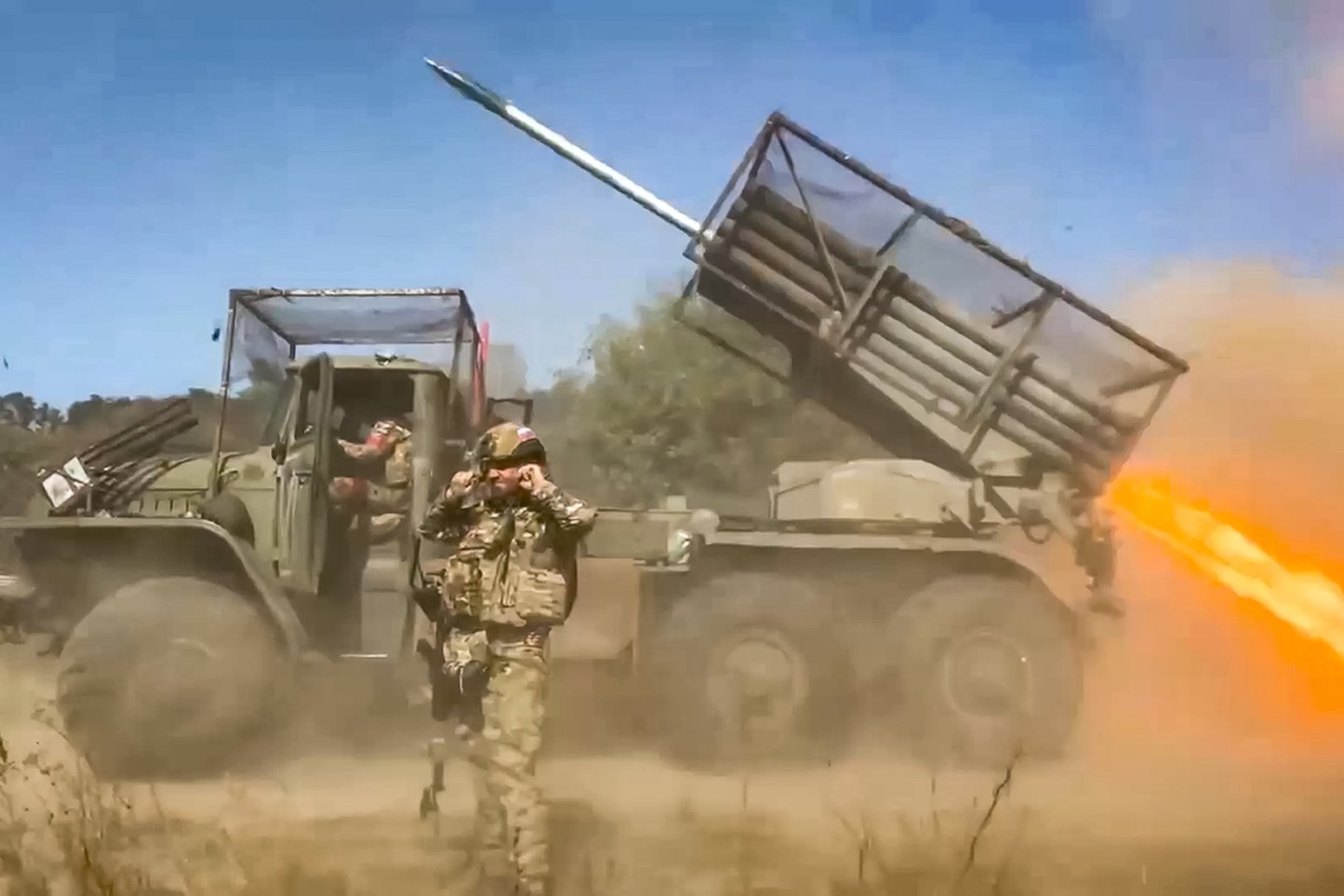 Karas Ukrainoje. Rusijos pajėgos.<br>AP/Scanpix nuotr.