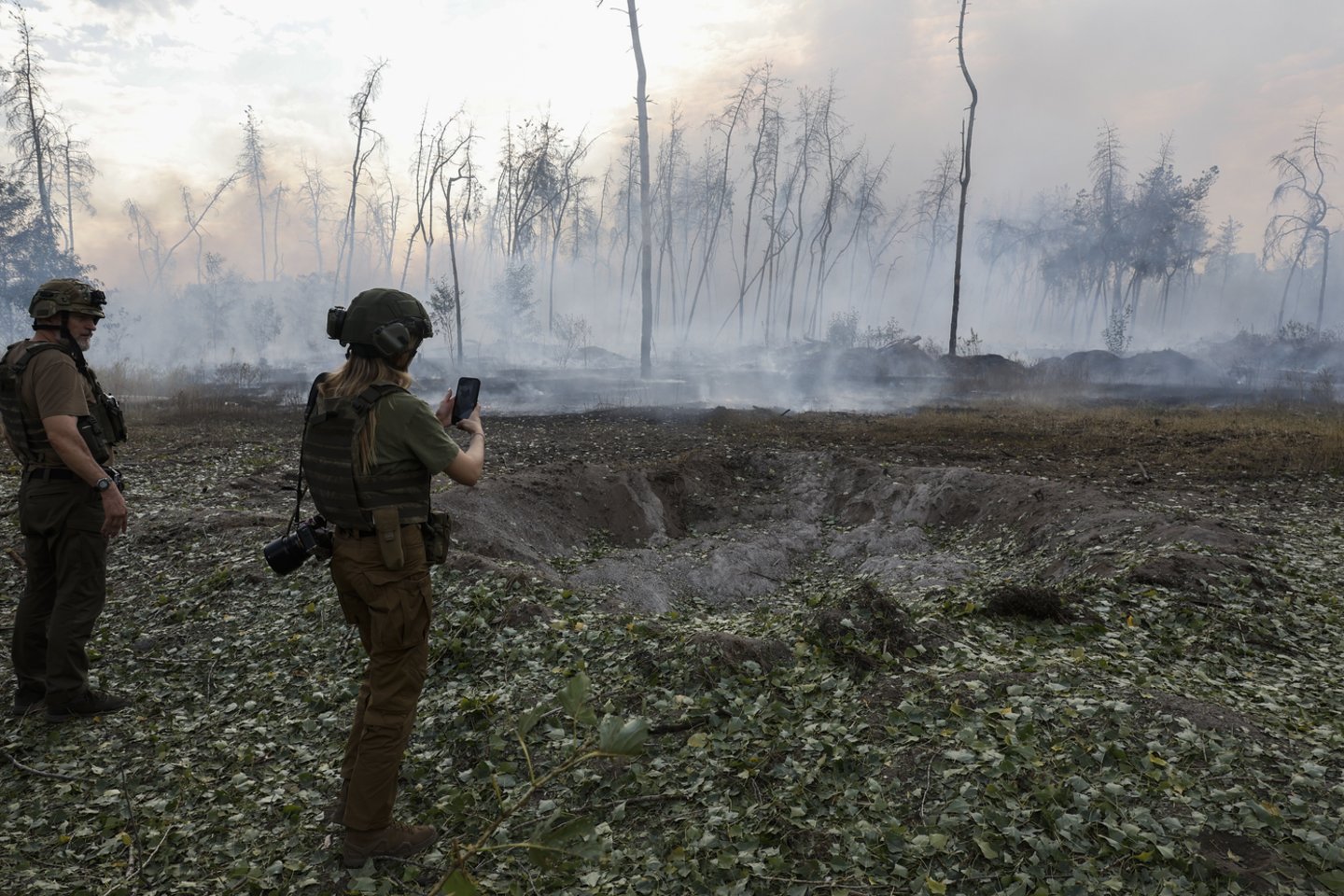 Karas Ukrainoje.<br>EPA-ELTA nuotr.