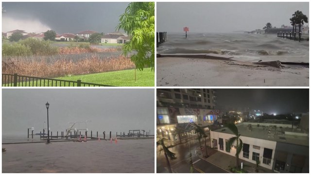 Pražūtingas uraganas „Milton“ pasiekė Floridą: užfiksavo, ką išdarinėja