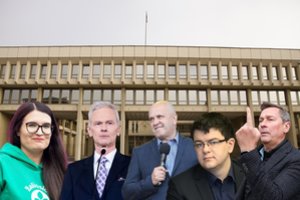 Kaip mus įtikinėja politikai: E. Vaitkaus nuėjimai, A. Zuoko rankos ir A. Orlausko „Gariūnų“ kalba