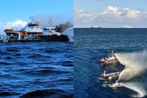 Baltijos jūroje užsiliepsnojo tanklaivis „Annika“: visi įgulos nariai išgelbėti