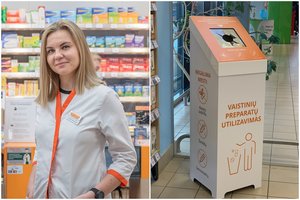 Vaistinėse gausėja dėžių utilizuojamiems vaistams: jos skirtos ne papildams ar tvarsčiams