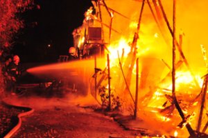 Kėdainiuose padegta malkinė, savininkai patyrė 12 tūkst. eurų nuostolį