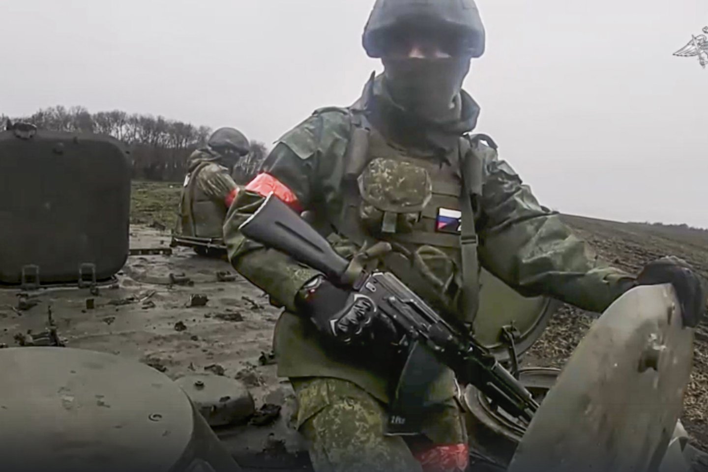 Karas Ukrainoje. Rusijos kareiviai.<br>AP/Scanpix nuotr.