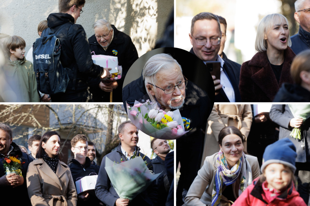V. Landsbergio 92-asis gimtadienis.<br> Lrytas koliažas