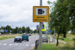 Vilniuje pradeda veikti pirmieji vidutinio greičio matuokliai: skelbia vietas, kur jie yra