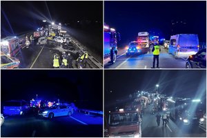 Siaubinga avarija Lenkijoje: susidūrė virš 20 automobilių – keli užsidegė, žuvo 4 žmonės