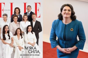 Ant ukrainietiško žurnalo viršelio Dianos Nausėdienės atvaizdas: pozavo šalia Olenos Zelenskos ir kitų lyderių