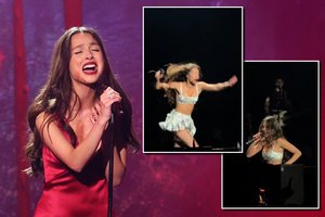 Incidentas scenoje: 14 tūkst. gerbėjų akivaizdoje Olivia Rodrigo prasmego į atsivėrusią prarają