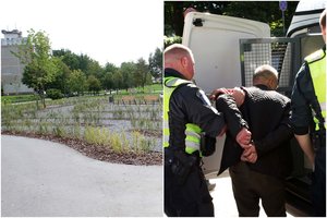 Kauno parke – kruvinas šeimos konfliktas: po vyro smūgio į pilvą aštriu įnagiu žmona atsidūrė reanimacijoje