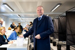 Antrajame rinkimų ture balsavęs S. Skvernelis: „Pasirinkau vertybiškai, kaip mus moko Tėvynės sąjunga“