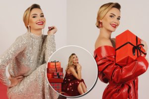Kristinai Meseguer jau Kalėdos: įsiamžino elegancija pulsuojančioje šventinėje fotosesijoje