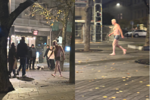 Sunku patikėti savo akimis, ką Kauno centre išdarinėjo pusnuogis vyras: nesustabdė niekas