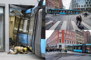 Incidentas Norvegijoje: Oslo centre tramvajus rėžėsi į parduotuvę, sužeisti keturi žmonės