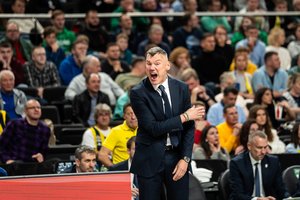 Į kuriozą su šypsena pažvelgęs Š. Jasikevičius tiki „Žalgirio“ šansais įgyvendinti įkrintamųjų svajonę