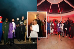 Heloviną D. Motiejūnas ir B. Gaižauskaitė atšventė krepšinio žvaigždžių apsuptyje: dėmesį kaustė kostiumai