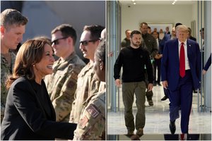 Nuo karo Ukrainoje ir Gazoje iki klimato ir žmogaus teisių: ką šie JAV prezidento rinkimai reiškia pasaulio saugumui