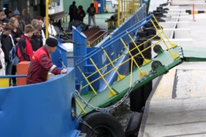 Dėl prastų oro sąlygų iš šios perkėlos keltai į Smiltynę neplauks