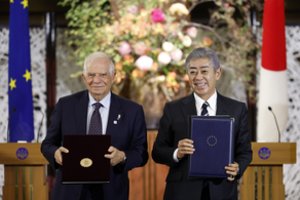 Japonija ir ES pasirašė naują saugumo ir gynybos paktą