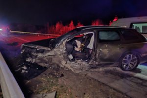 Didelė avarija Vilniaus rajone: susidūrė keli automobiliai, nukentėjo girtas vairuotojas