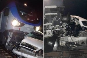 Lenkijoje – kraupi avarija: automobilis pakliuvo po traukiniu, žuvo 5 žmonės