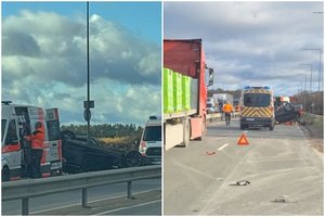 Vilniaus pakraštyje apsivertė girto vairuotojo BMW – sustojo eismas nuo Trakų