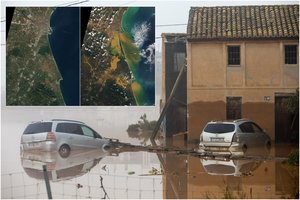 Parodė, kaip iš kosmoso atrodė vieni pražūtingiausių potvynių Ispanijos istorijoje: vaizdai – iškalbingi