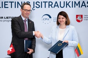 Lietuva ir Šveicarija pasirašė naują finansavimo sutartį už daugiau nei 10 mln. eurų