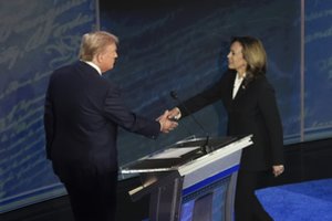 JAV prezidento rinkimai. K. Harris telefonu pasveikino D. Trumpą su pergale