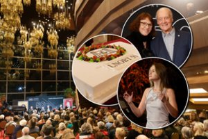 LNOBT rūmai Vilniaus centrą puošia jau 50 metų: jubiliejų atšventė su muzika ir tortu