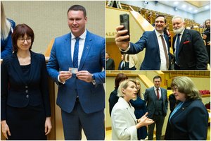 VRK įteikė Seimo nario pažymėjimus naujiems parlamentarams