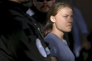 G. Thunberg Sakartvele surengė mitingą už demokratiją